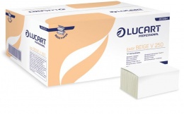 Kéztörlő, Z/V hajtogatott, 1 rétegű, 250 lap, LUCART, "Easy", beige